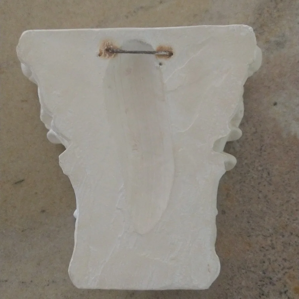 Plaster Corinthian wall sconce shelf rustic classic acanthus 7